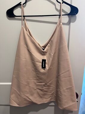 Express Blush Nude Satin Spaghetti Strap Cami